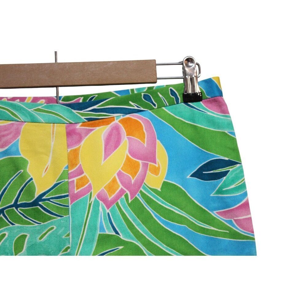 Lauren Ralph Lauren Pants Size 8 Multicolor Preppy Resortwear Tropical Beach - Picture 6 of 11
